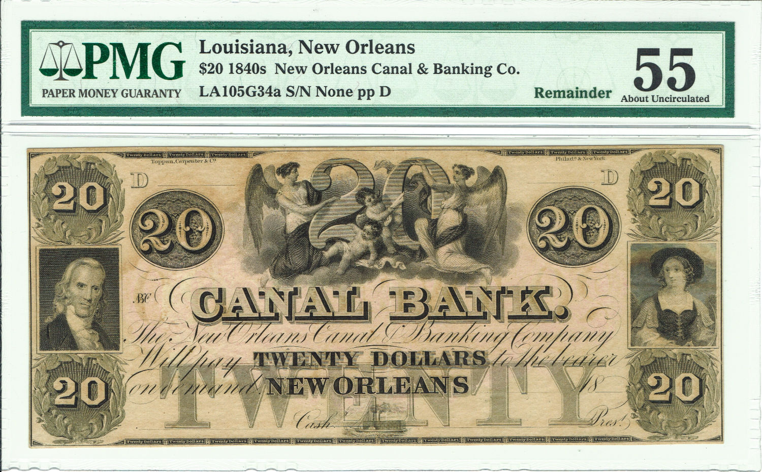 USA - Lot of banknotes of 1 Dollar 1917 and from the 19' century and 20 Dollars from 1840' - Graded - 1 3