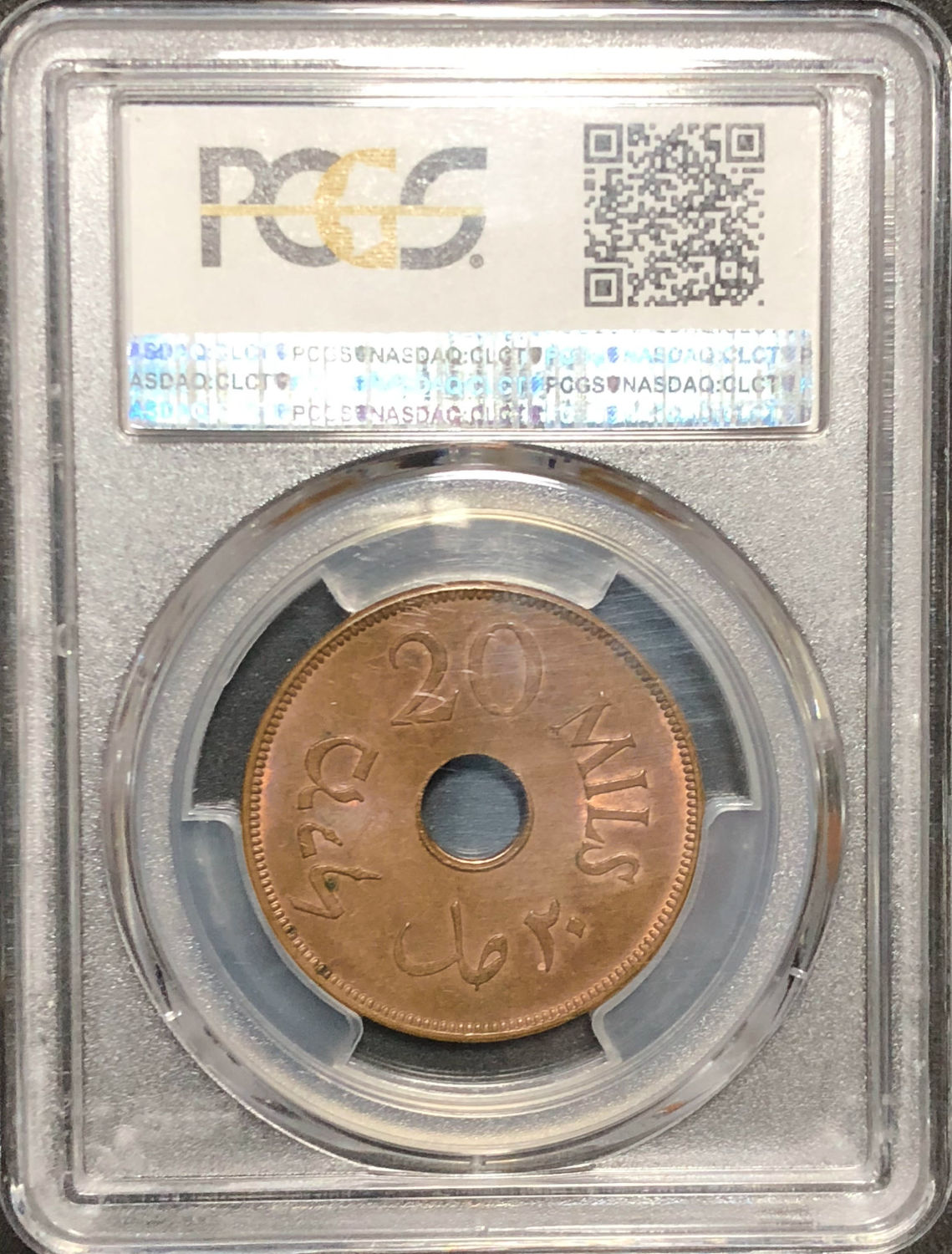 Palestine - 20 Mils 1944 - PCGS 63 RB - 1 3
