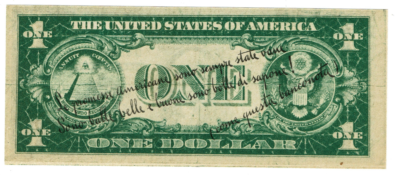 USA - 1 Dollar 1935 - Antisemitic Script at the back of the note - 1 1