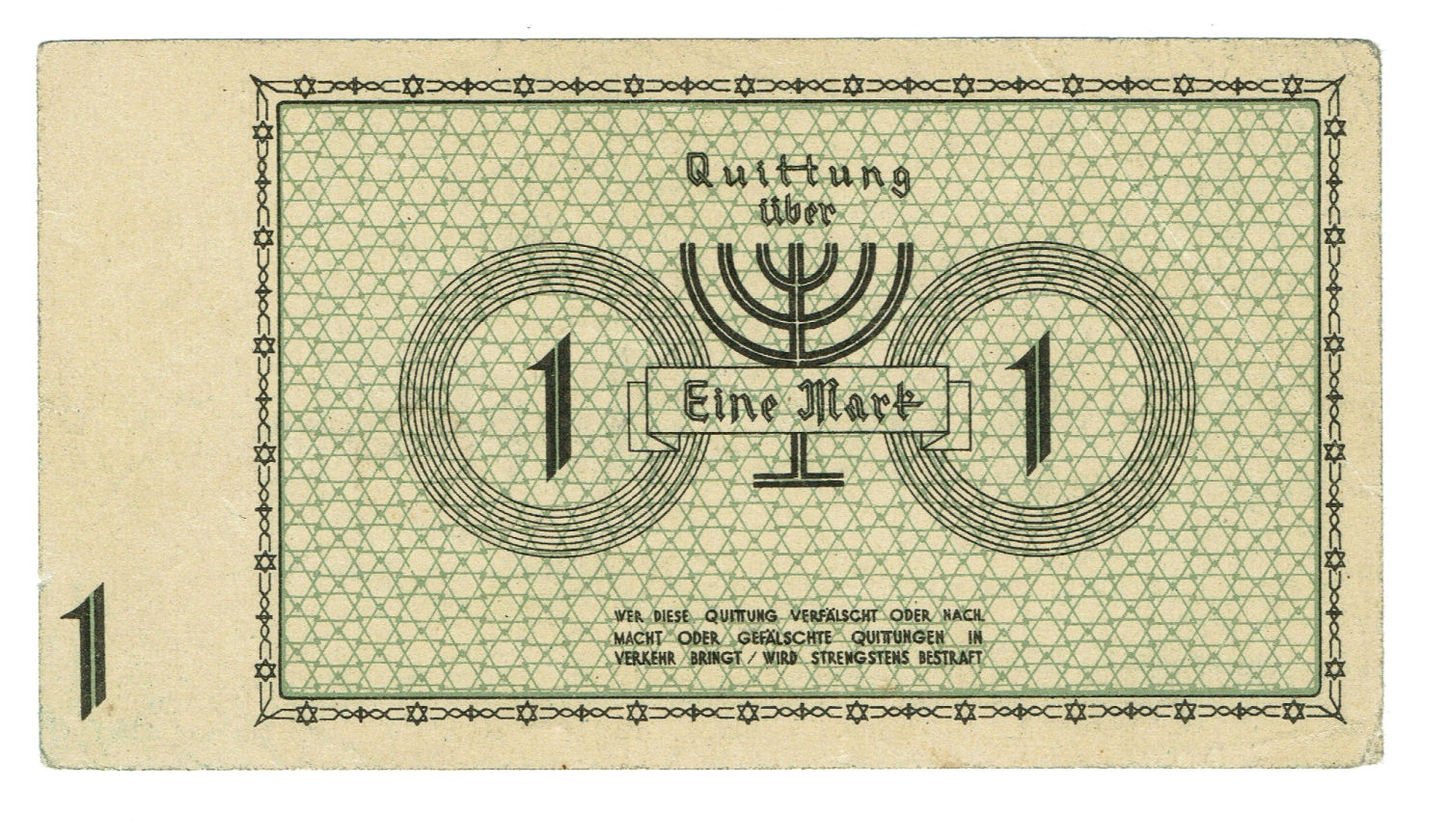 Polan - 1 mark - 1940 - ghetto Lodz - Rare example - Without S.N. - 1 1