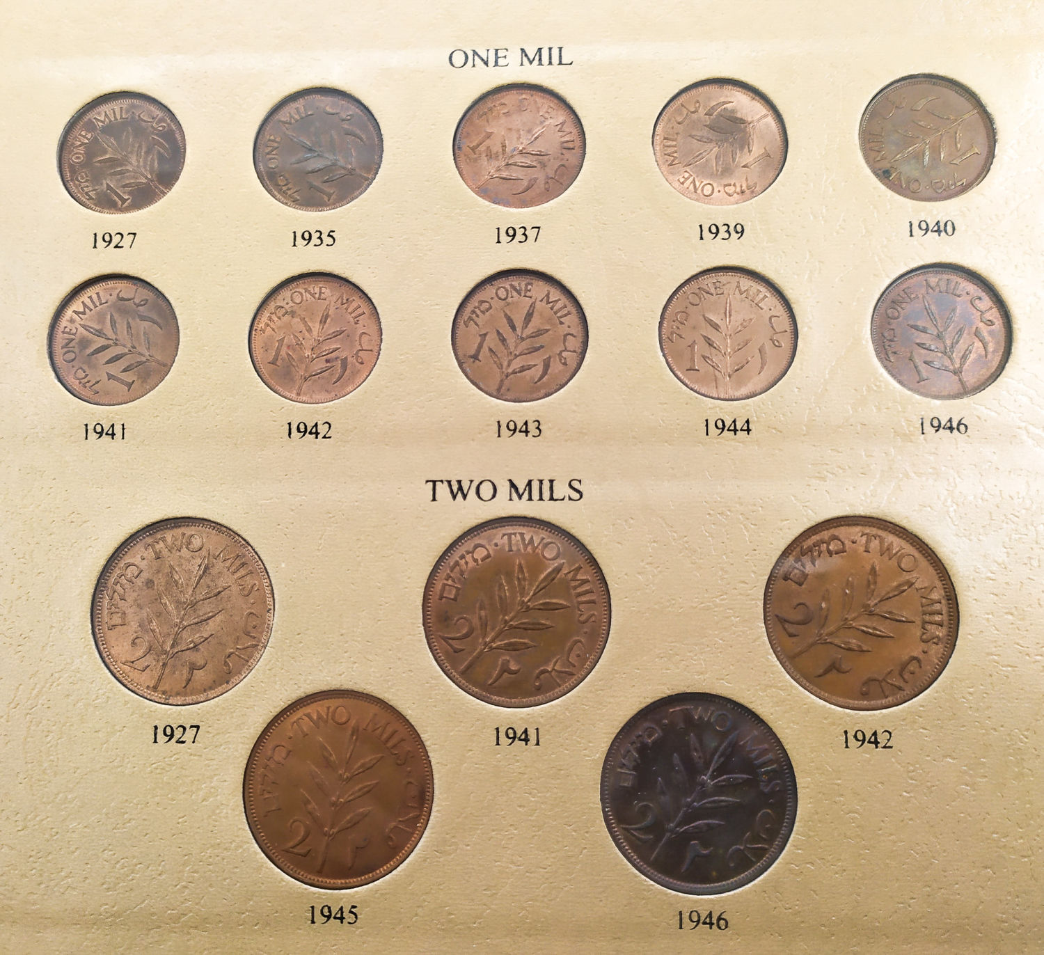 Palestine - Full 59 Coins set of British Mandath - 1 7