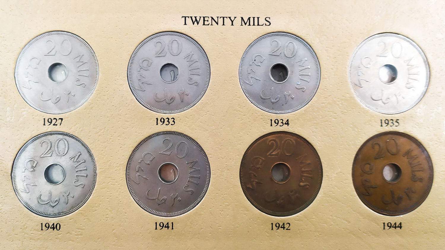 Palestine - Full 59 Coins set of British Mandath - 1 12