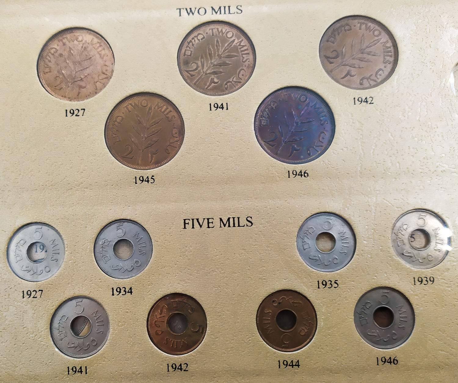Palestine - Full 59 Coins set of British Mandath - 1 8