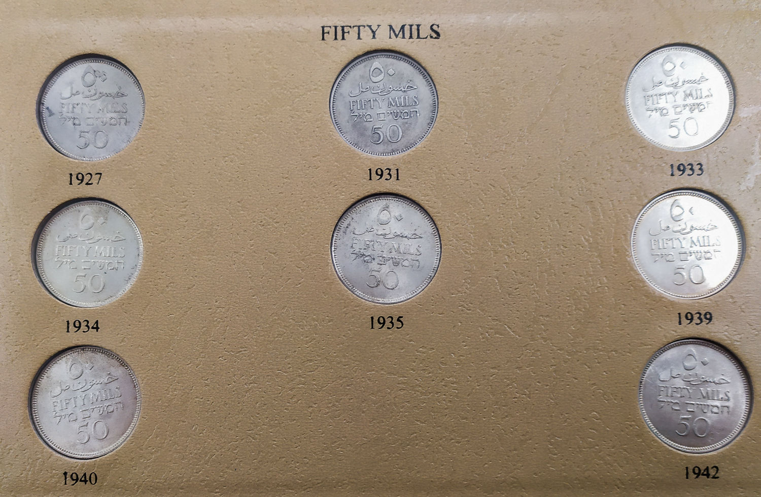 Palestine - Full 59 Coins set of British Mandath - 1 1