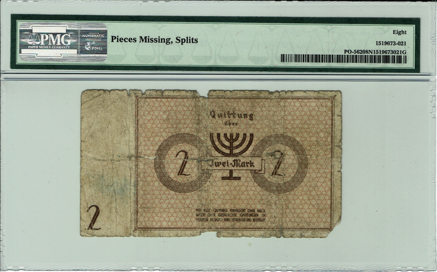 Polan - 2 mark 1940 - ghetto Lodz - PMG VG 8 NET - 1 1