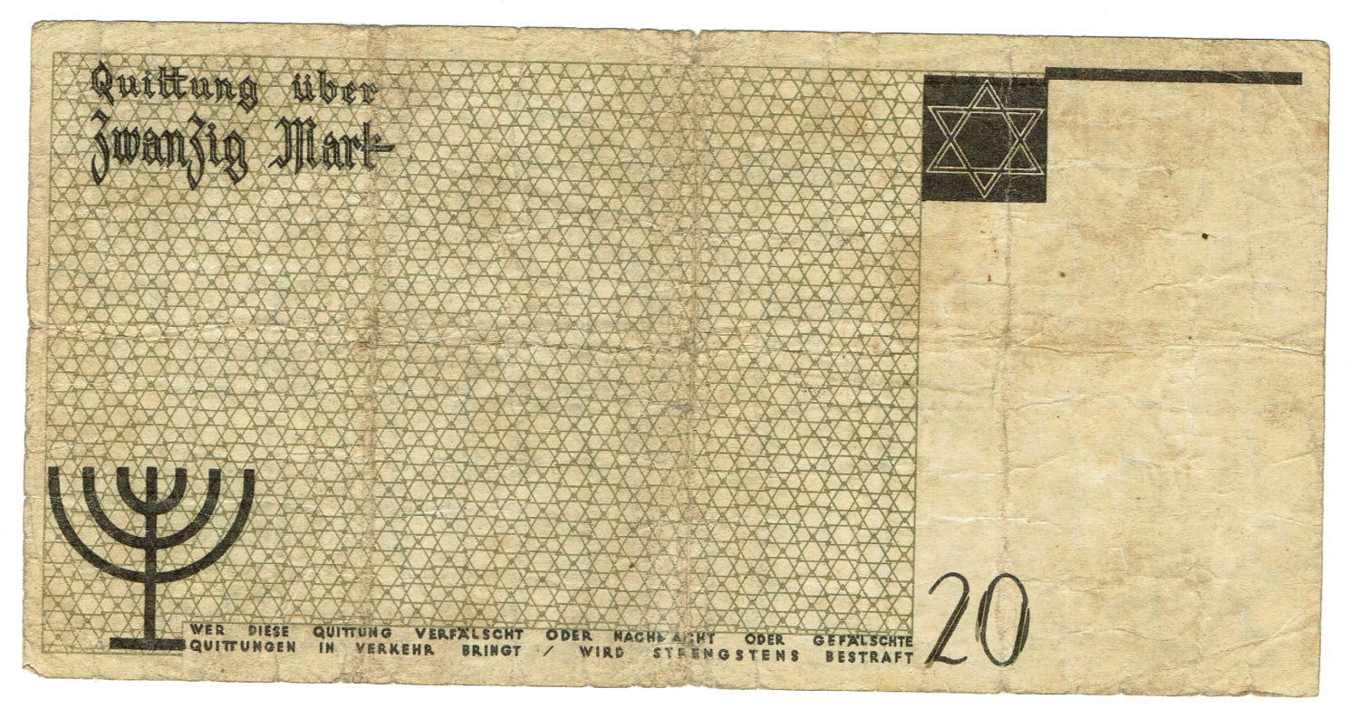 Poland - 20 mark 1940 - ghetto Lodz - with water mark - 1 1