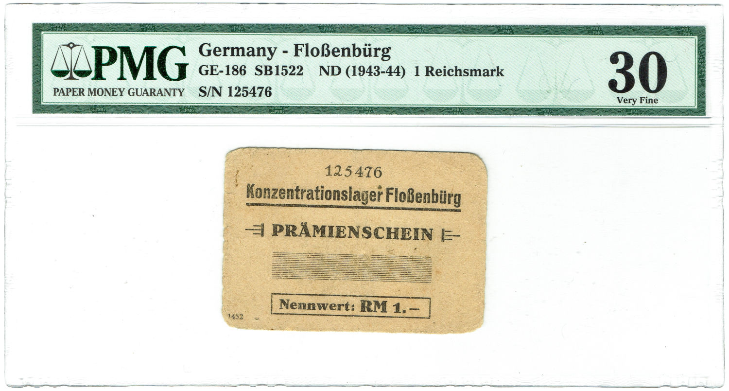 Germany - 1 Reichs Mark 1943-44 - Flobenburg - PMG VF 30 - 1 0