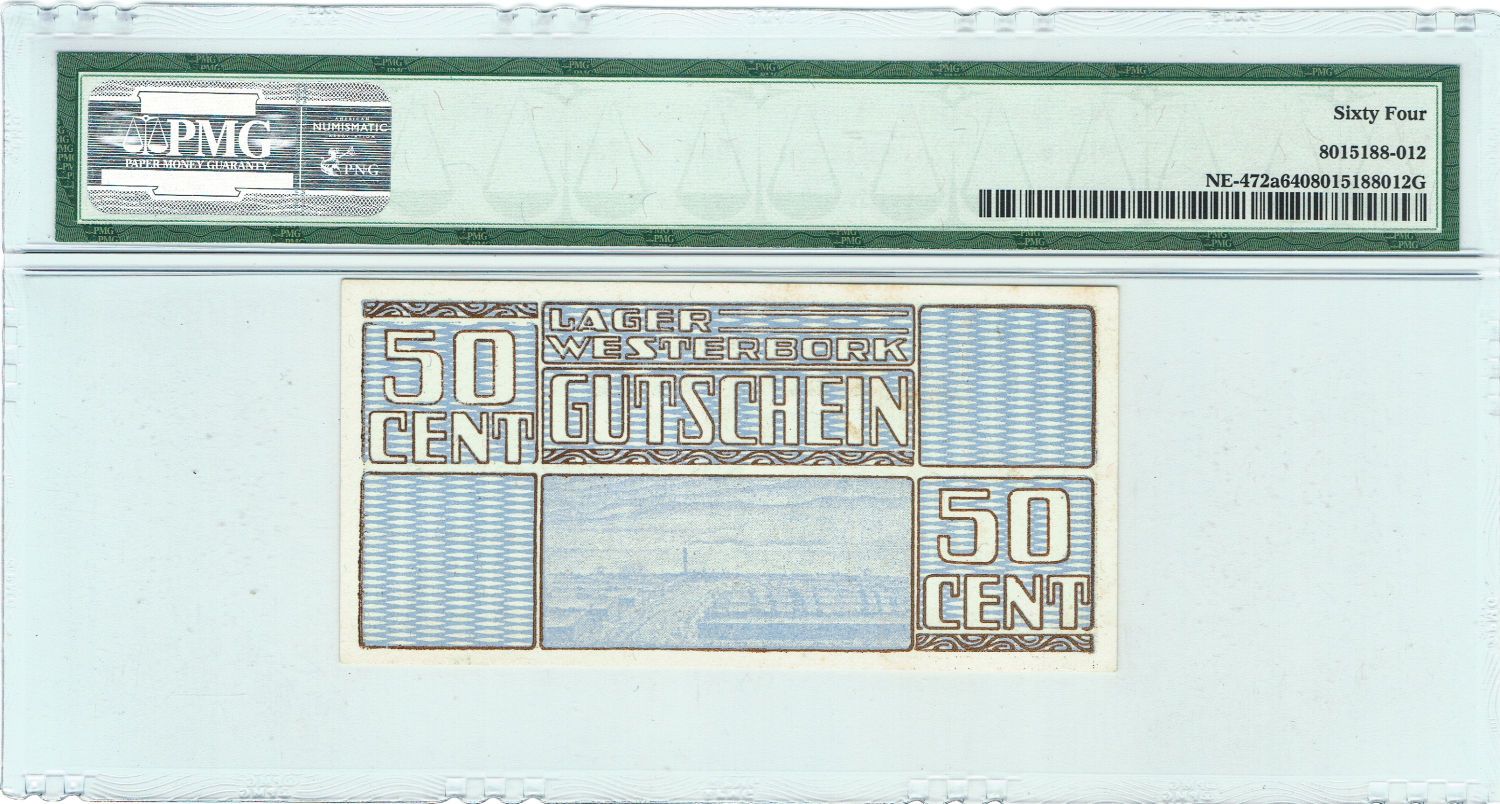 Netherlands - 50 cents 1944 - Westerbork camp - PMG UNC 64 - 1 1