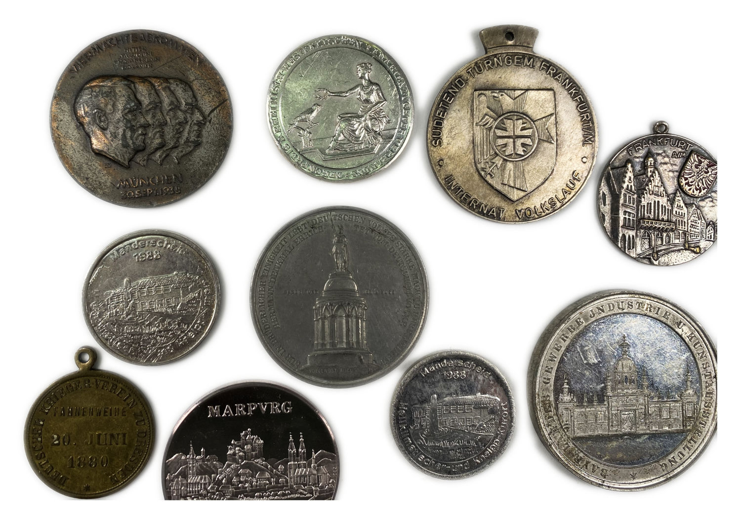 Germany - a collection of medals and medallions from different periods and years that mark a variety of ... - 1 1