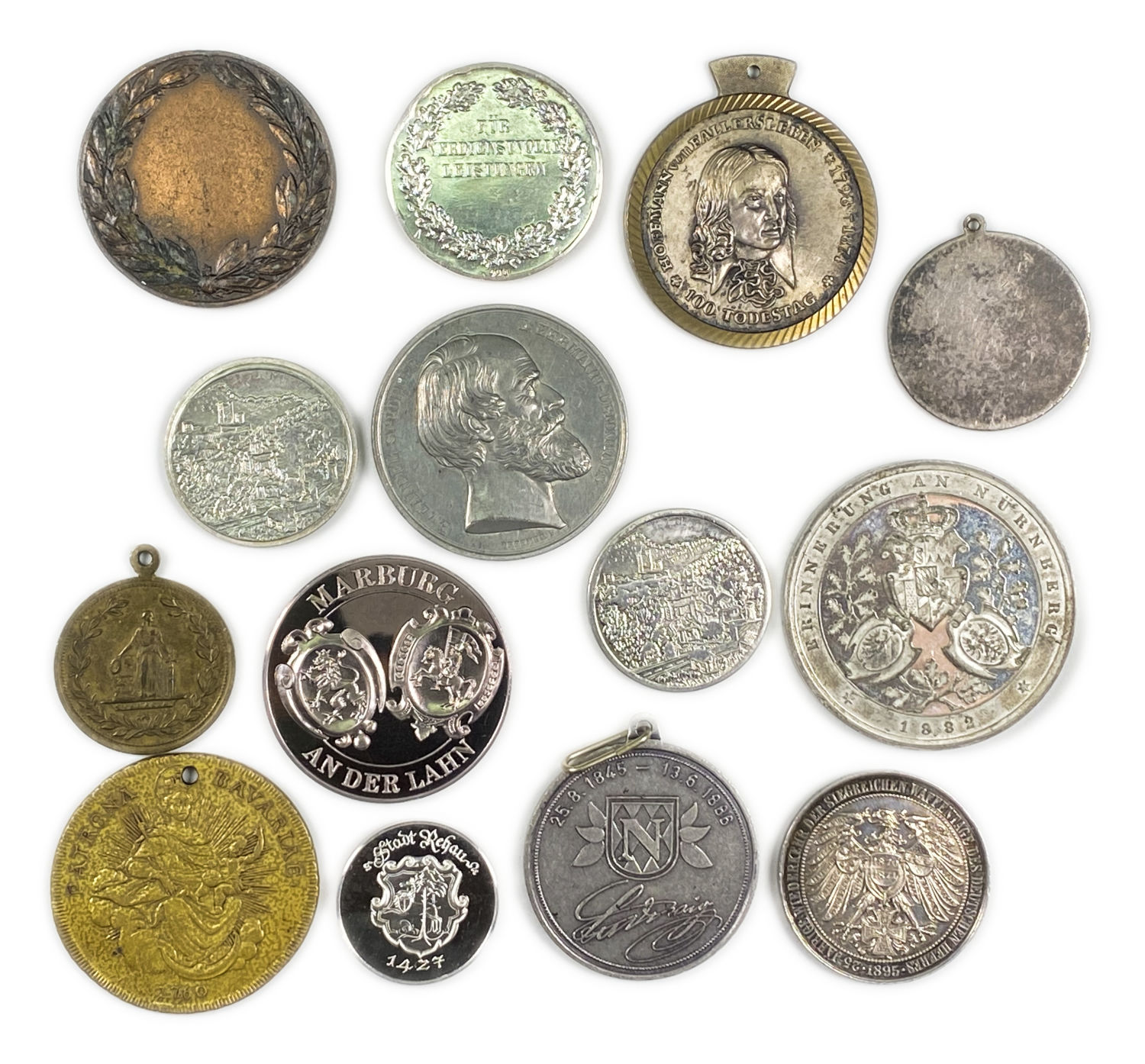 Germany - a collection of medals and medallions from different periods and years that mark a variety of ... - 1 5