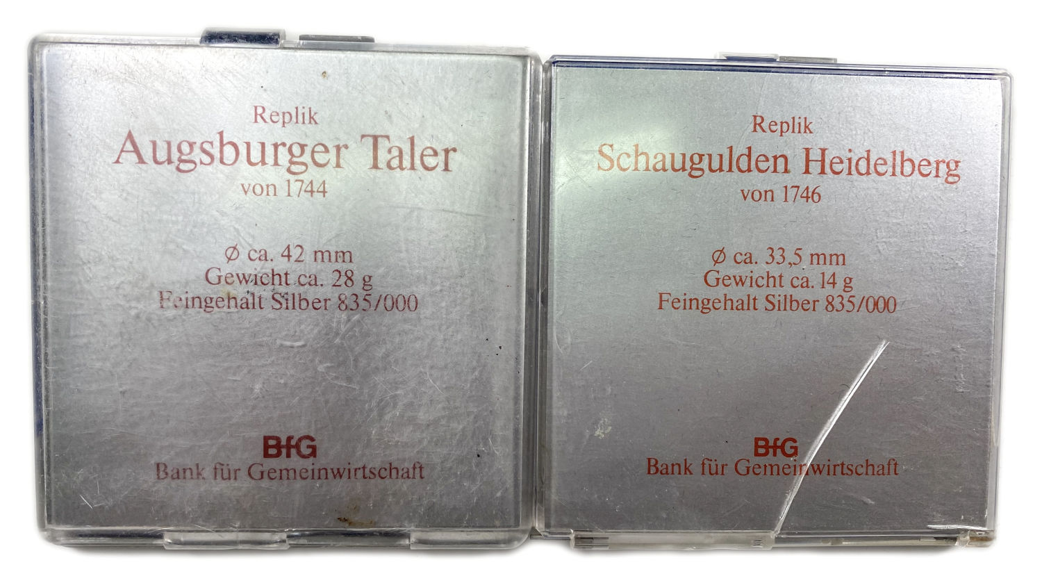 Germany - A pair of replicas of Taller coins, made of 835 silver
Year 1744 Weight 28 g
... - 1 7