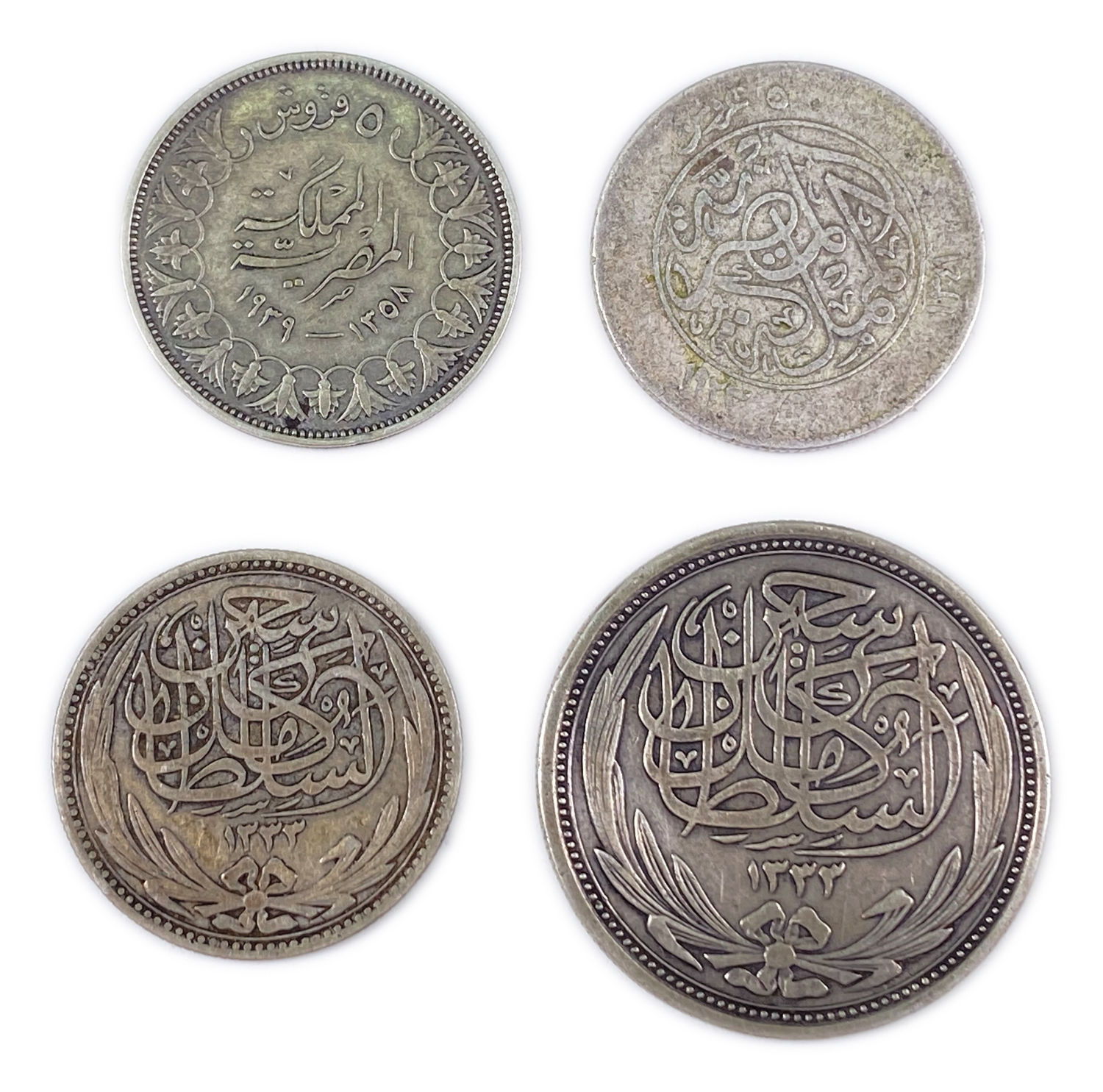 Egypt - Lot of 4 silver coins - years, value and various conditions
Late in the Ottoman period ... - 1 1