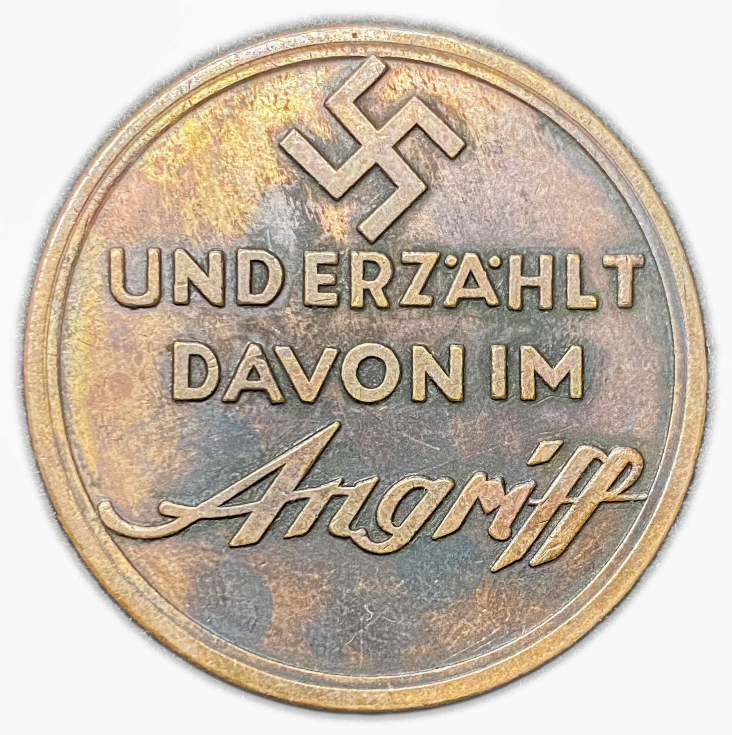 Nazi Medal  - "A Nazi Goes to Palestine"  1934  - Bronze, 25.82g, 35mm
A medal minted ... - 1 1