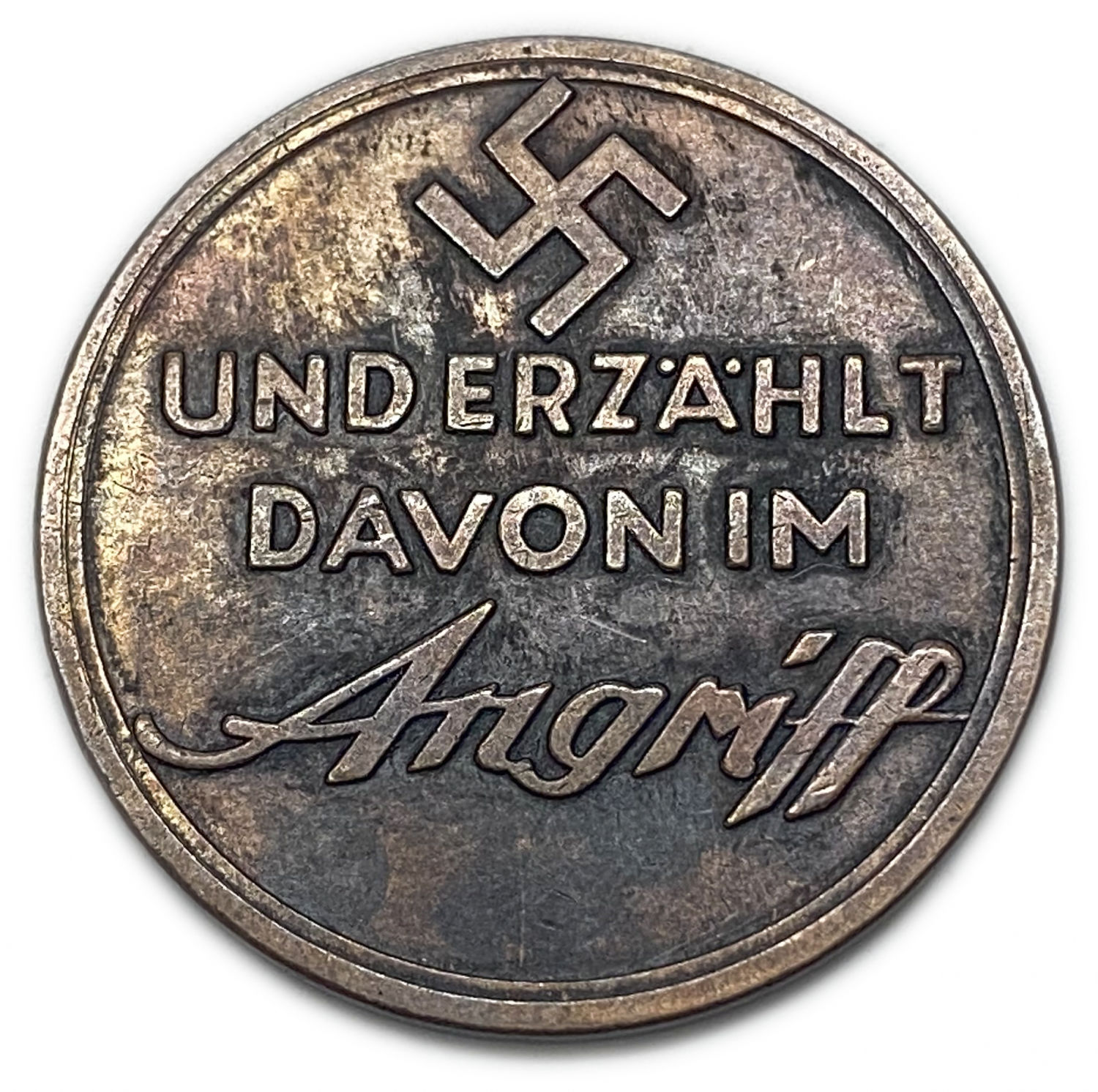 Nazi Medal  - "A Nazi Goes to Palestine"  1934  - Bronze, 25.82g, 35mm
A medal minted ... - 1 3