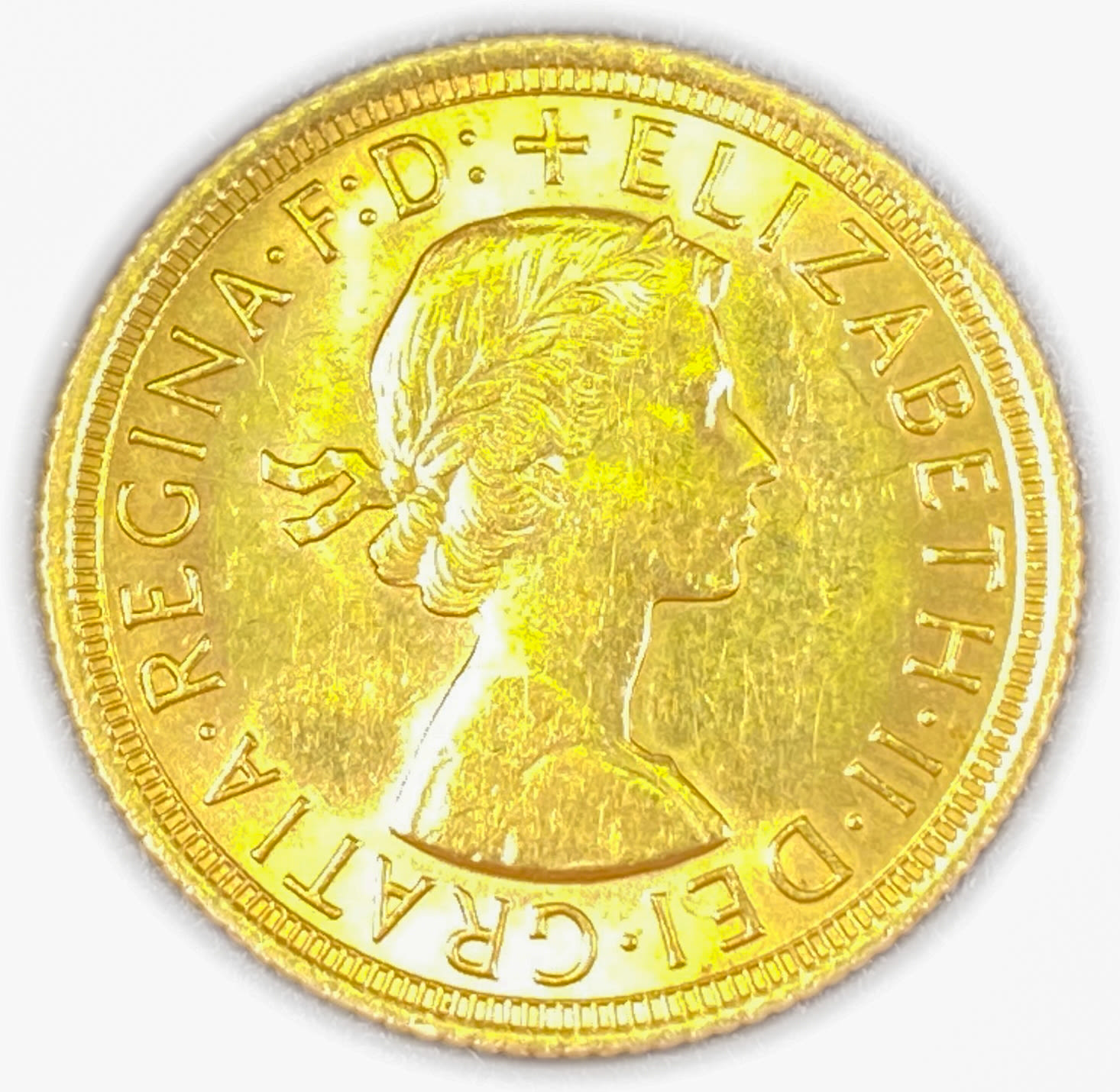 England / United Kingdom - Sovereign 1966 - Gold 917, 7.99g , 22 mm
Obverse : An English Queen ... - 1 3