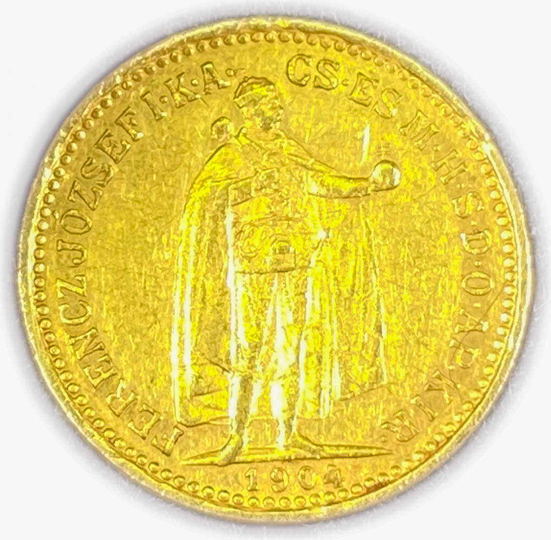 Austro Hungary - 10 krona 1904 - XF-AU - gold 900, 3.36 g, 19 mm - 1 2