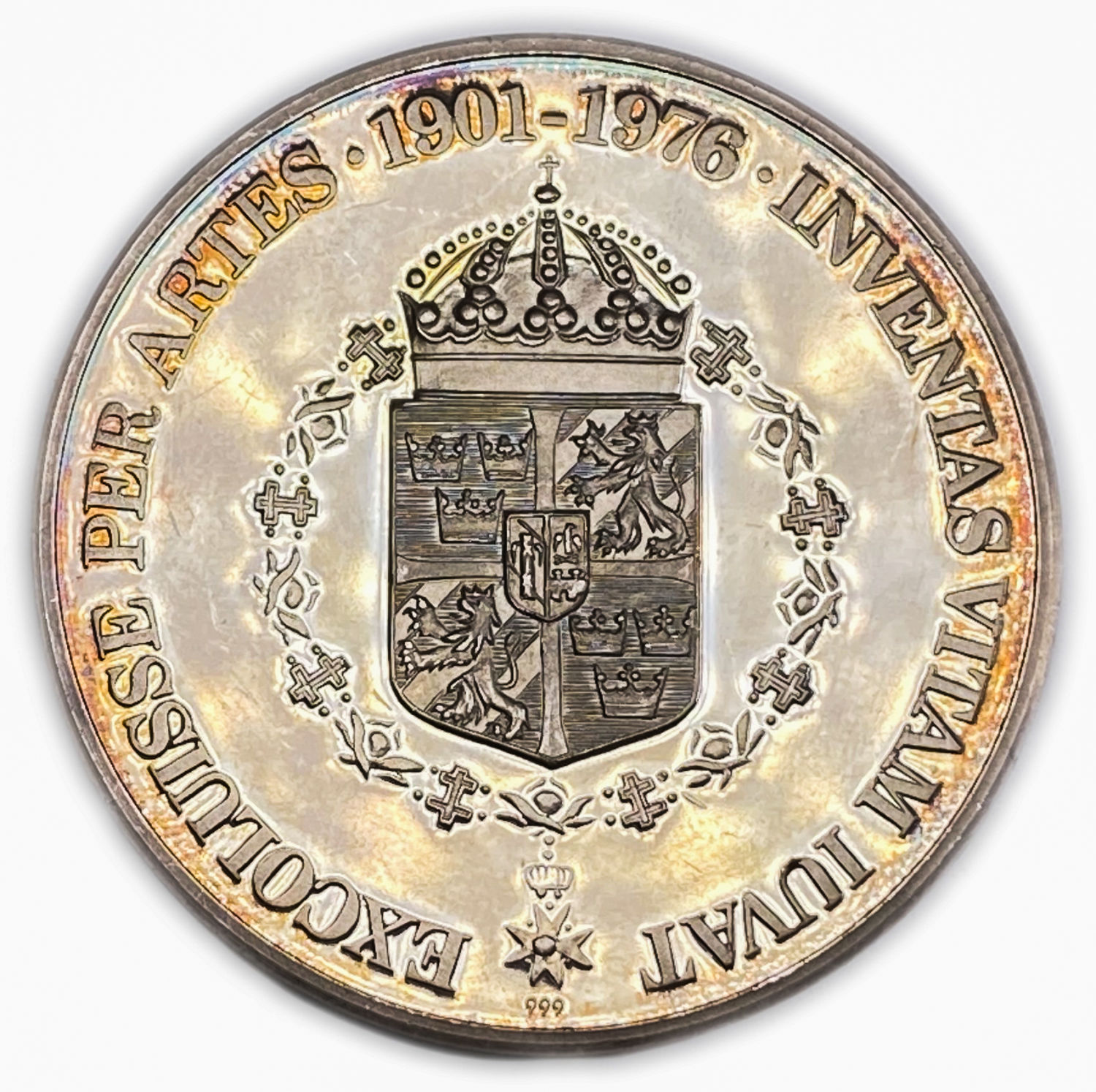 Germany - Lot of 3 silver medals on the subject of Jewish personalities, patina with special colors - silver 999 ... - 1 2