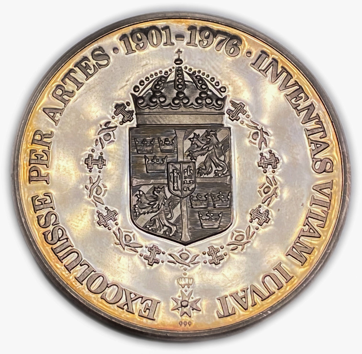 Germany - Lot of 3 silver medals on the subject of Jewish personalities, patina with special colors - silver 999 ... - 1 4