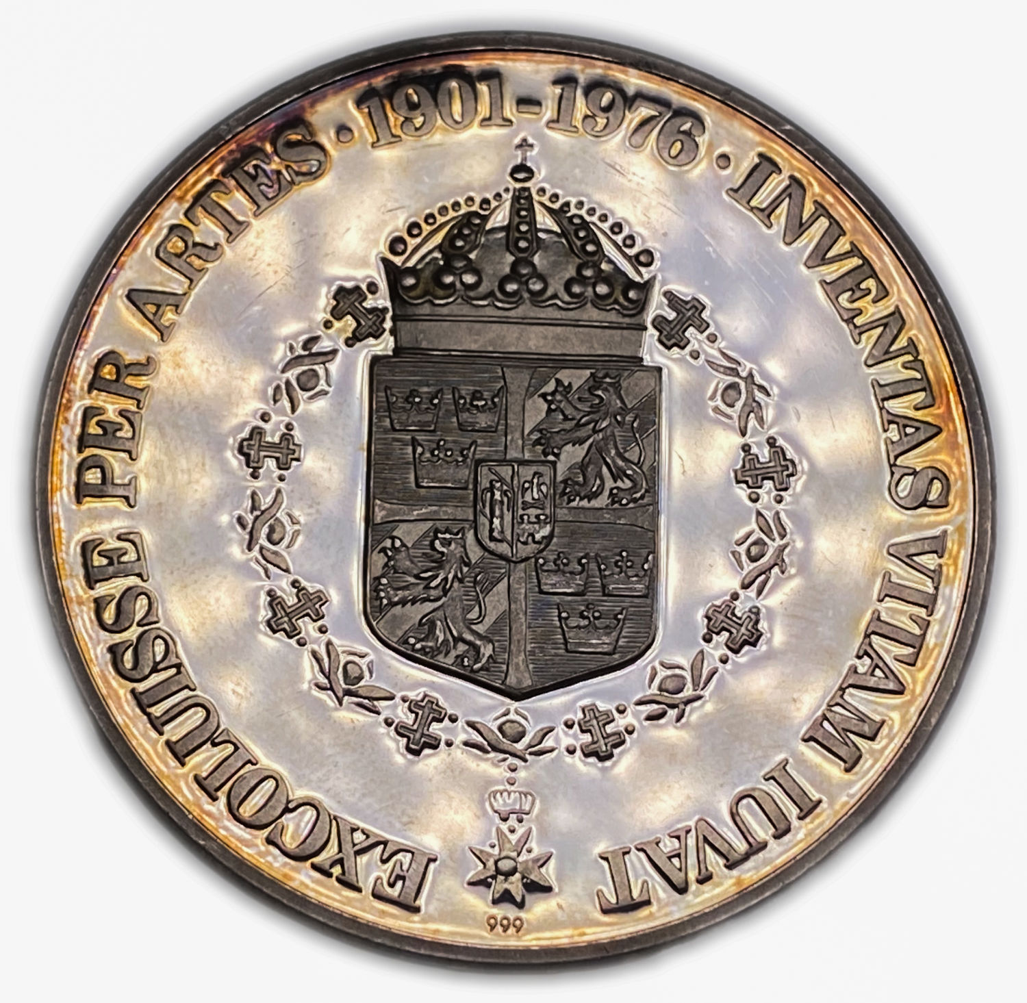 Germany - Lot of 3 silver medals on the subject of Jewish personalities, patina with special colors - silver 999 ... - 1 6