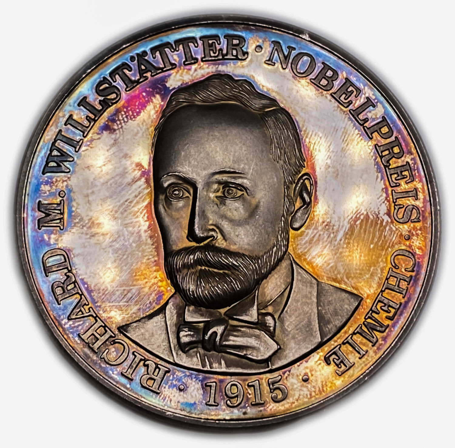 Germany - Lot of 3 silver medals on the subject of Jewish personalities, patina with special colors - silver 999 ... - 1 5
