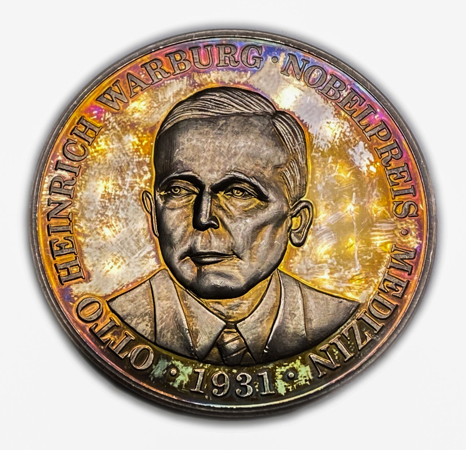 Germany - Lot of 3 silver medals on the subject of Jewish personalities, patina with special colors - silver 999 ... - 1 3