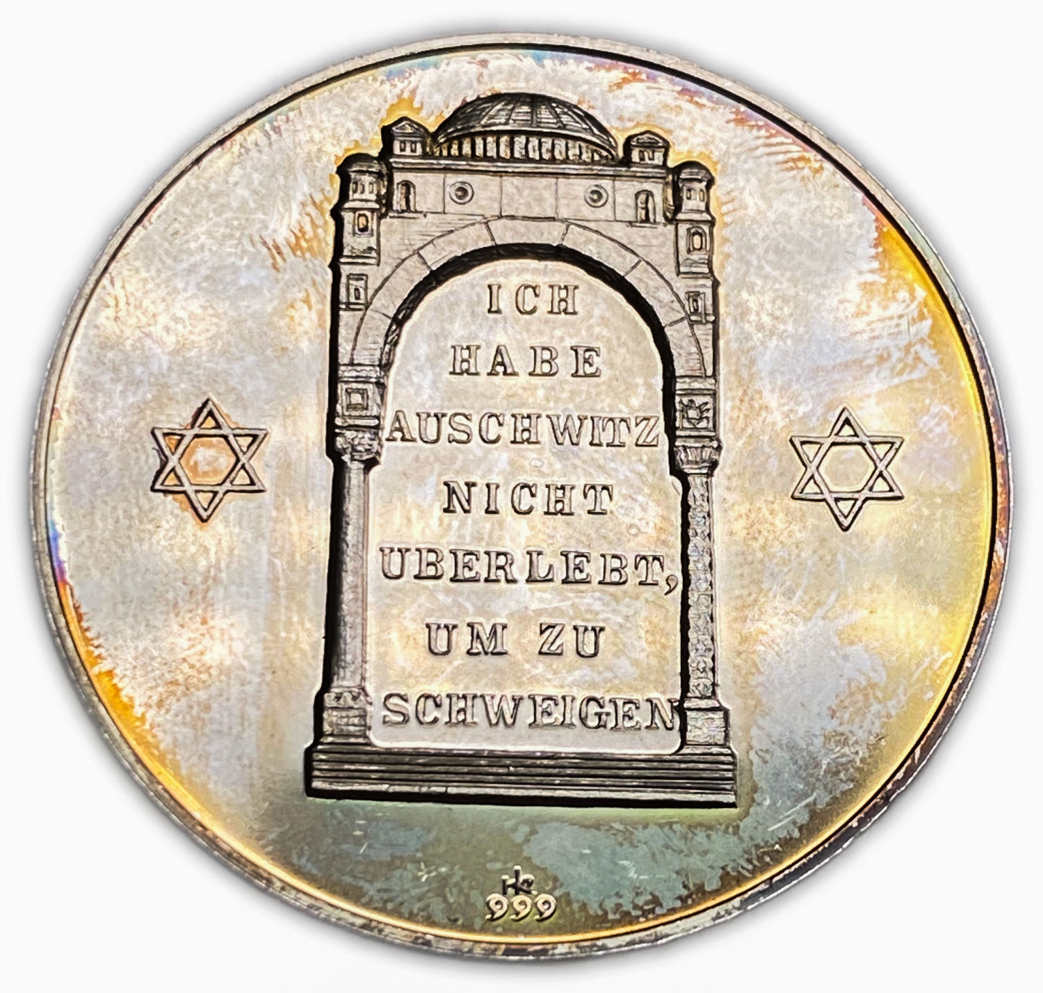 Germany - Silver medal in honor of Heinz Galinski 1992 - 999 silver, 30.68g, 40 mm
patina with ... - 1 1