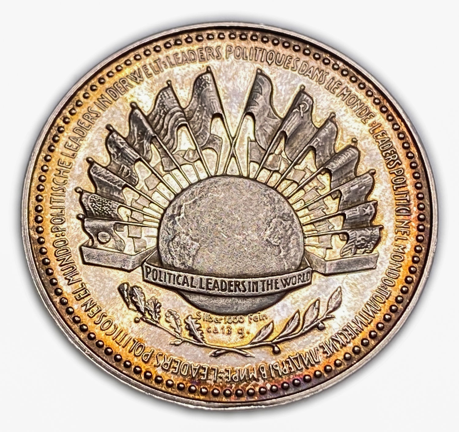 World - a pair of silver medals, Jewish personal - silver 999, 49.79 g, 13.2 g, 30 mm and 50 ... - 1 2