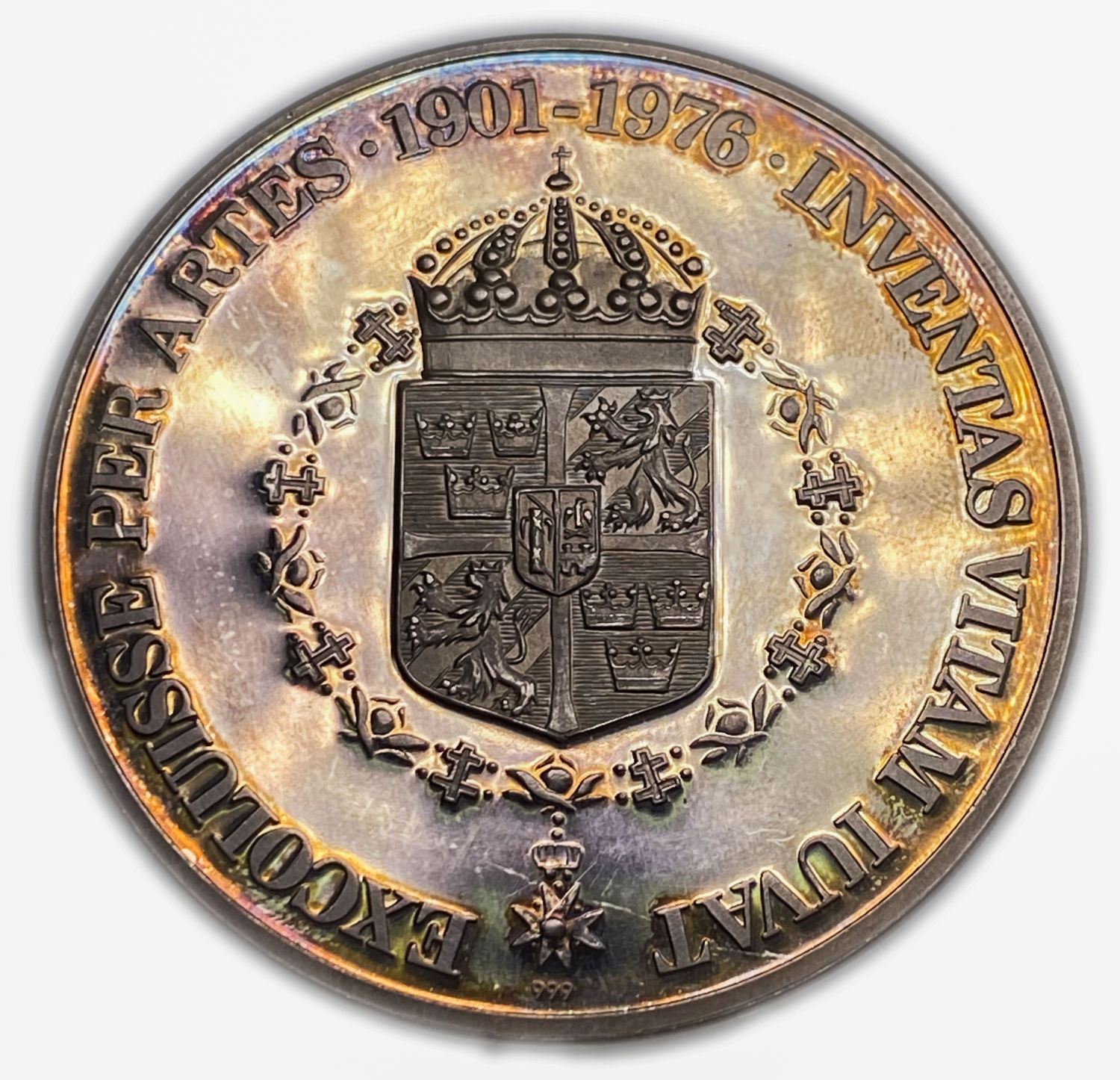World - a pair of silver medals, Jewish personal - silver 999, 49.79 g, 13.2 g, 30 mm and 50 ... - 1 4