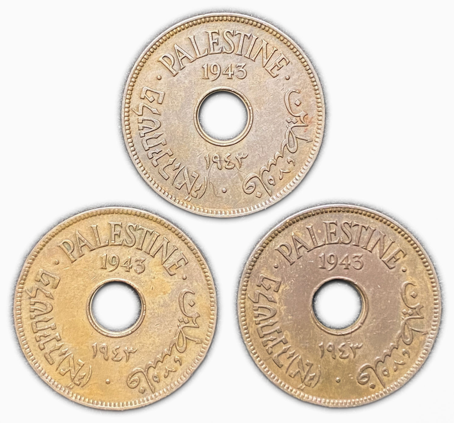 Palestine - 10 Mils 1943 - AU
MIL, was the Hebrew name of the coin that was legal in Israel during ... - 1 0