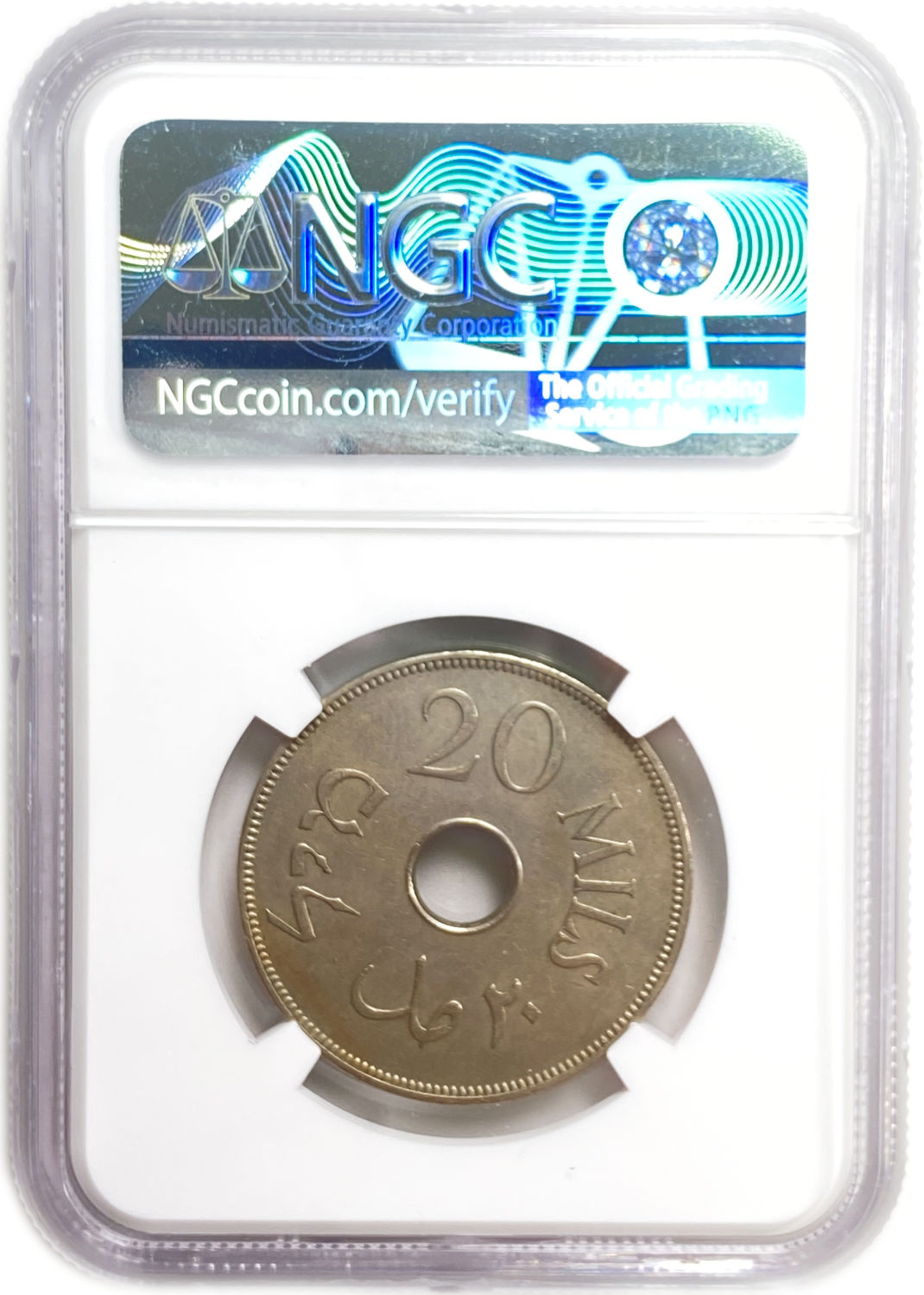 Palestine - 20 Mils 1941 - NGC AU DETAILS
MIL, was the Hebrew name of the coin that was legal in ... - 1 3