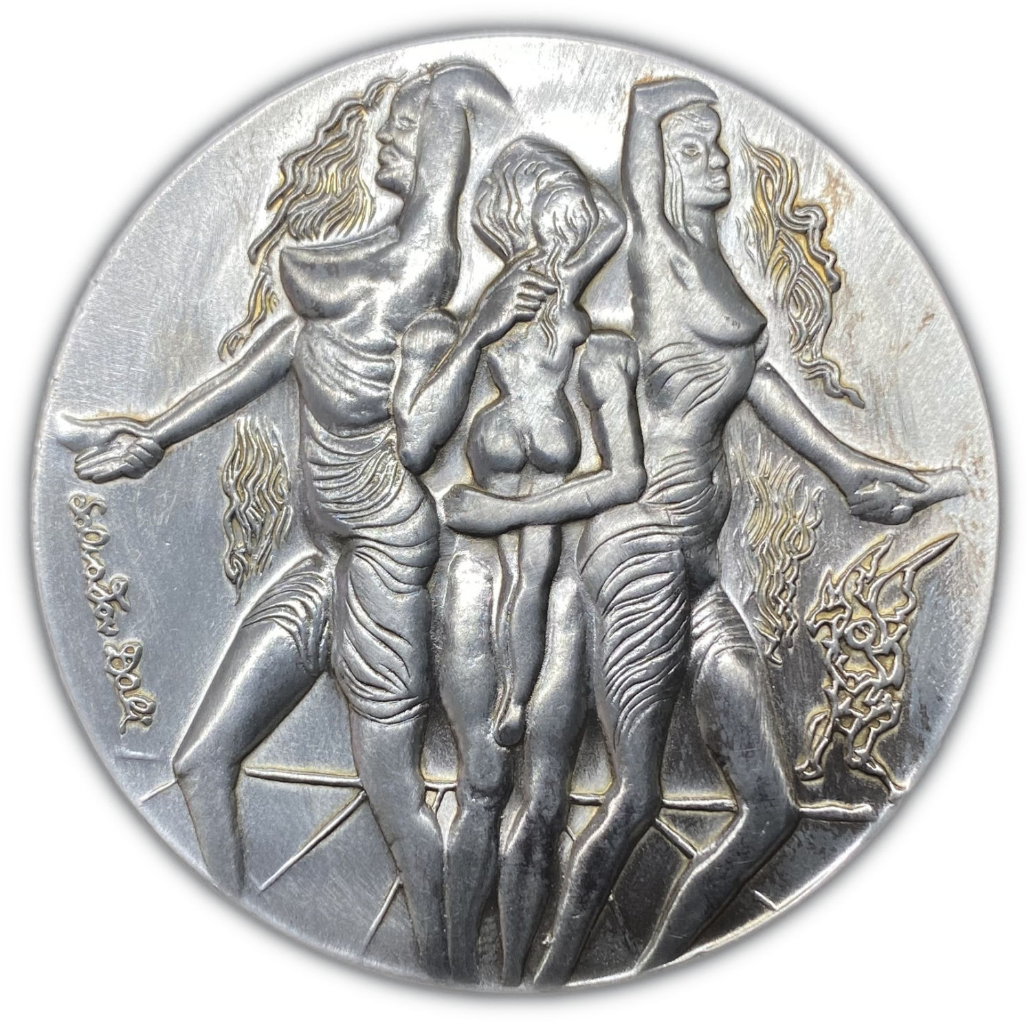Israel - Medal for Peace 1978 - Silver 999, 100 g, 59 mm - Mintage 3,500
Design: Salvador Dali ... - 1 1