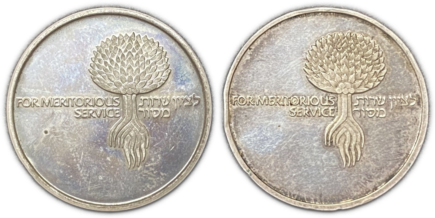Israel - Retirement - Meritorious Service , State Medal, 1982 - Silver 935, 22g, 34mm
A man retires ... - 1 1