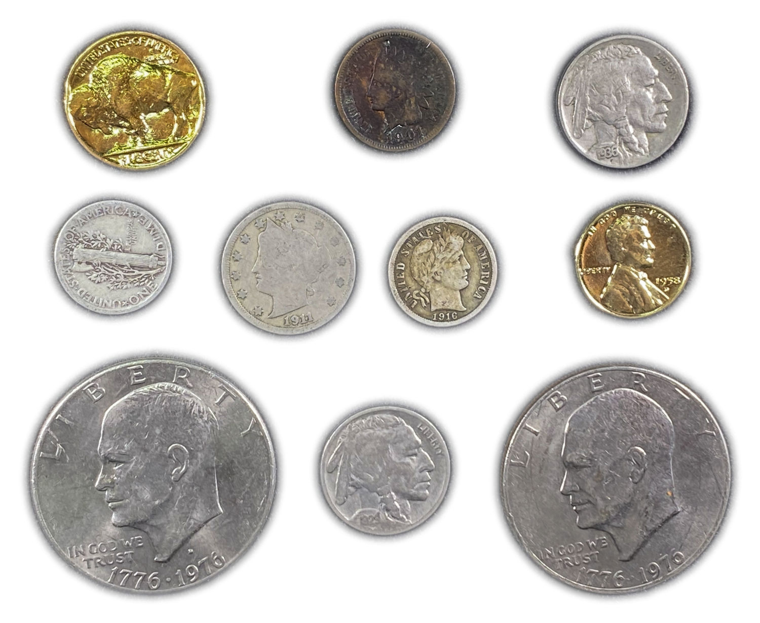 USA - Lot of United States Coins - Different Conditions, Values and Years - a variety of pictures to impress - 1 10
