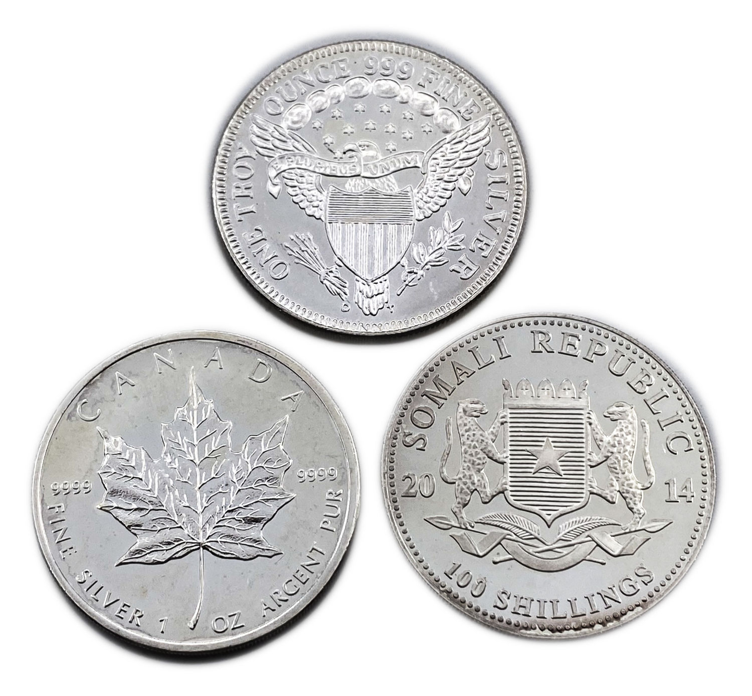World - 3 silver coins - 3 ounces
USA - $ 1, 999 silver
Canada - $ 5 2009, Silver 9999 ... - 1 1