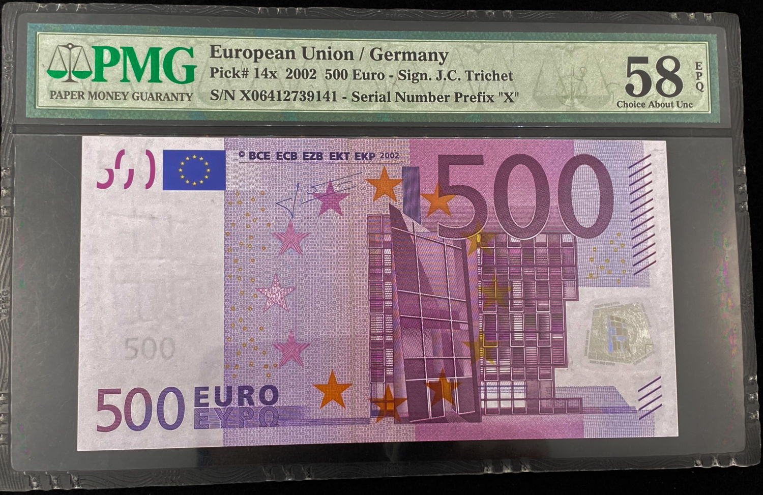 Europe / Europe Union / Germany - 500 Euro 2002 - PMG 58 EPQ - 1 0