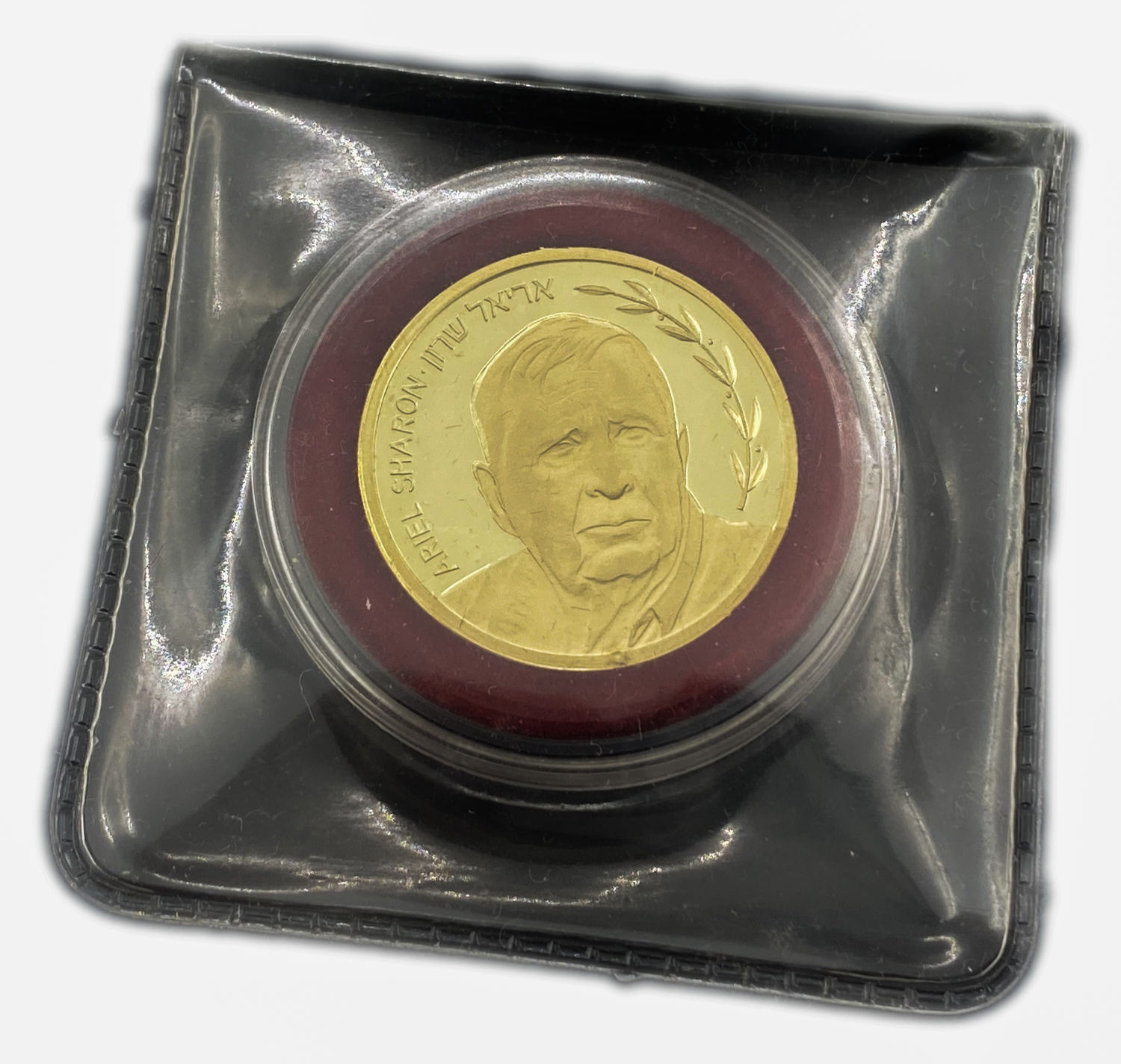 Israel - Ariel Sharon , State Medal 2014 - Gold 585, 10g, 24mm - Mintage 180
Eighth in the "Prime ... - 1 3