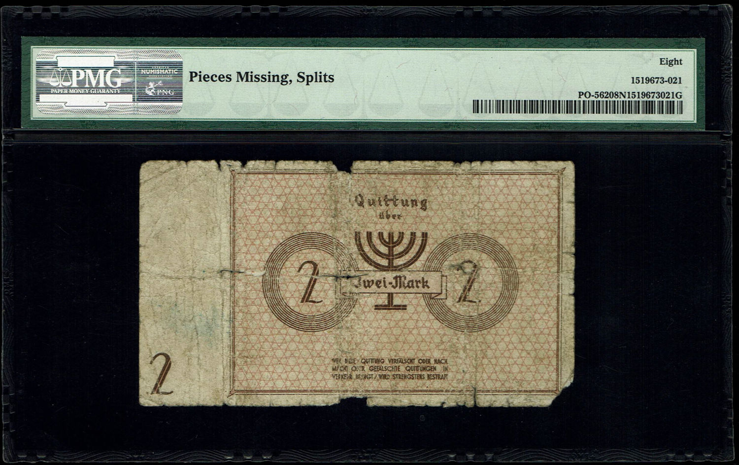 Poland - 2 mark 1940 - ghetto Lodz - PMG VG 8 NET
Banknote of 2 mark issued in the Lodz ghetto in ... - 1 1