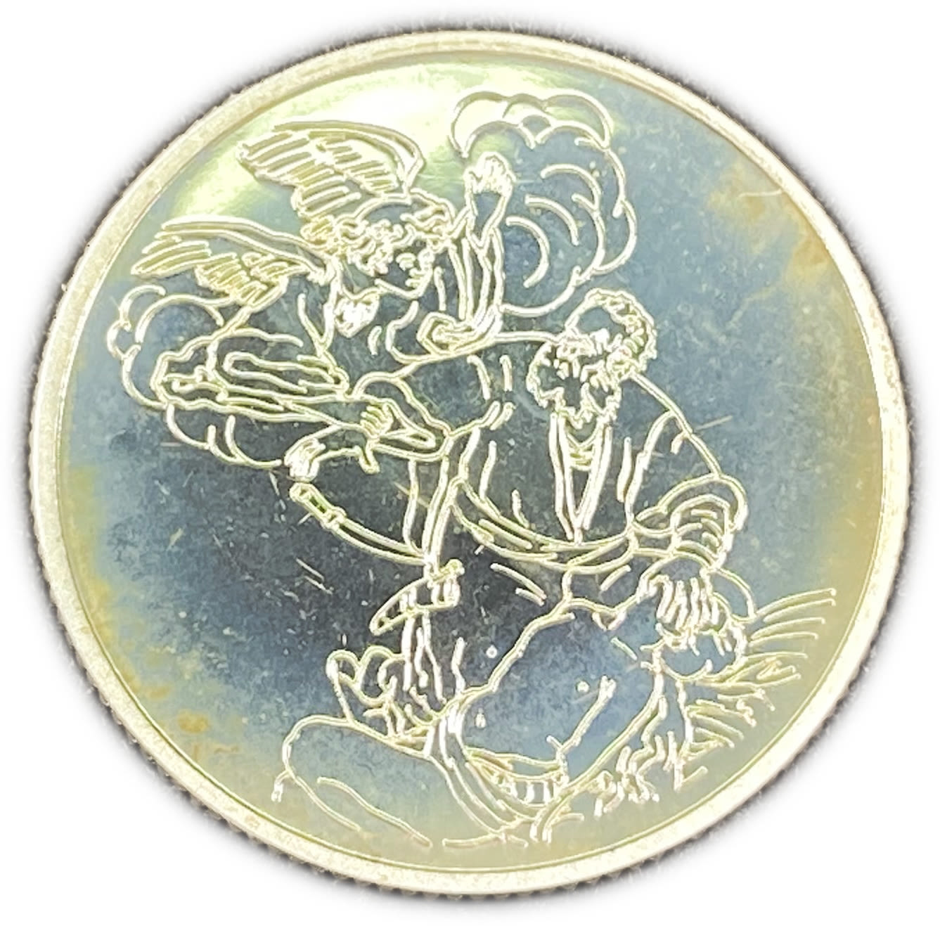 Israel - The Binding of Isaac , Biblical Art Coin, 2 Shekels 1994 - Silver 925, 28.8g, 37mm - Mintage 4 ... - 1 1
