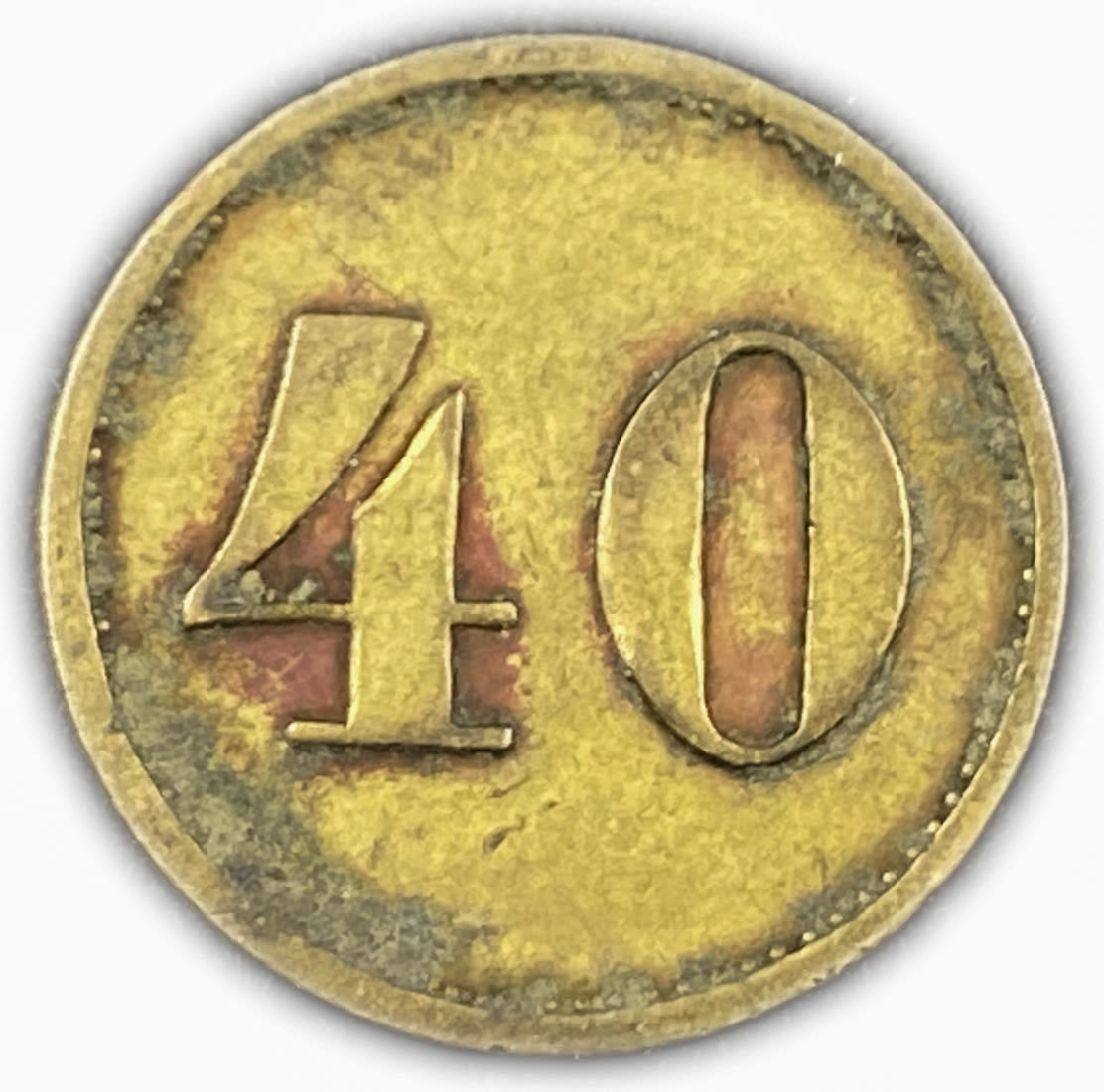 Palestine - Templar colonies token - 40 Paras 1880-1917 - First series - F-VF
The Templars were ... - 1 0