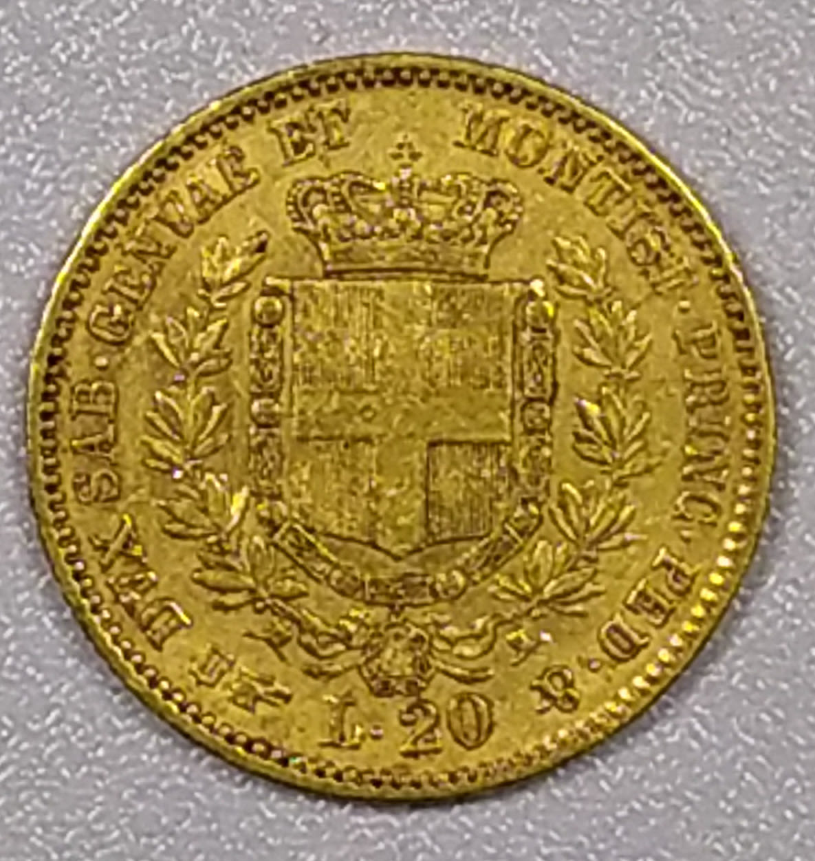 Italy - 20 Lire 1855 - VF-XF - 1 1