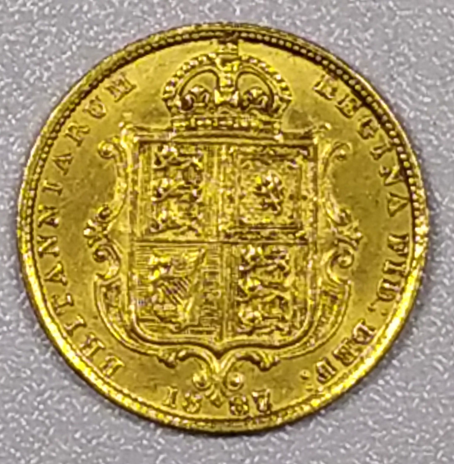 United kingdom - Hlaf Sovereign 1887 - XF-AU - 1 1