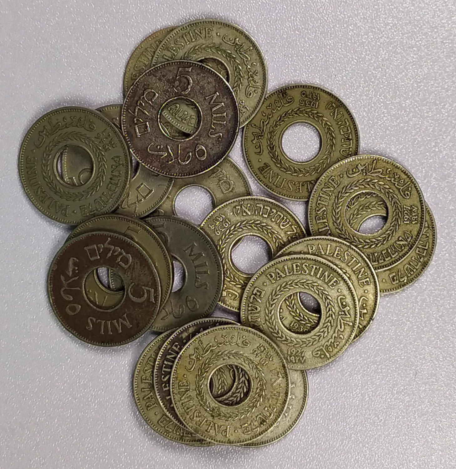 Palestine - Lot 20 coins of 5 mils - Different years - 1 0