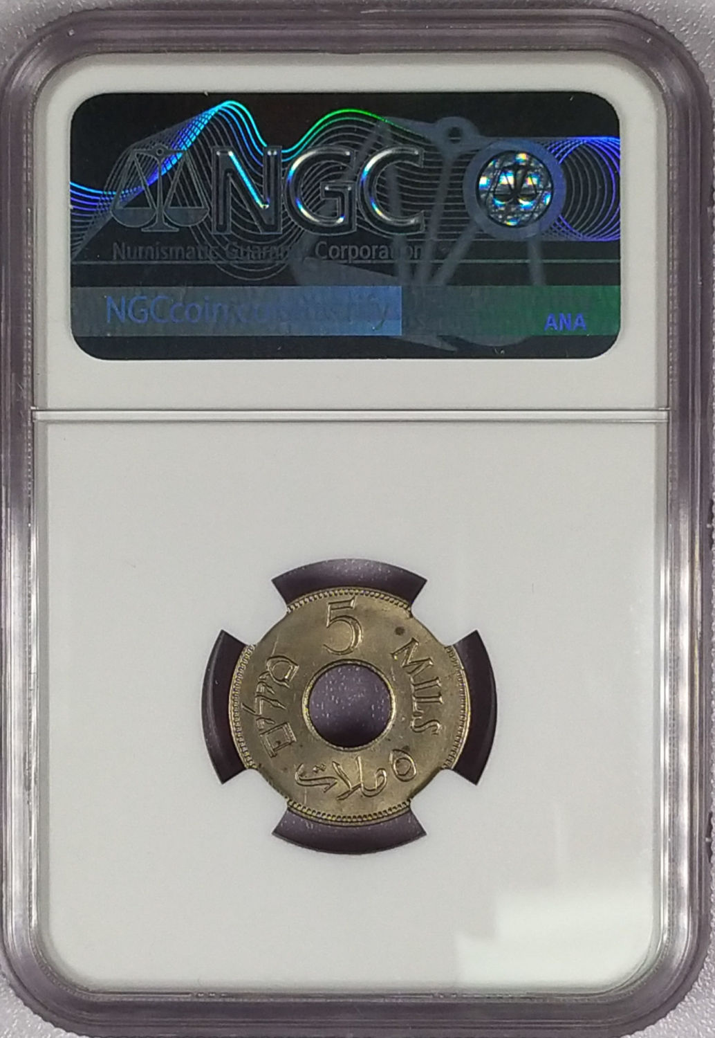 Palestine - 5 Mils 1934 - NGC 64 - 1 3