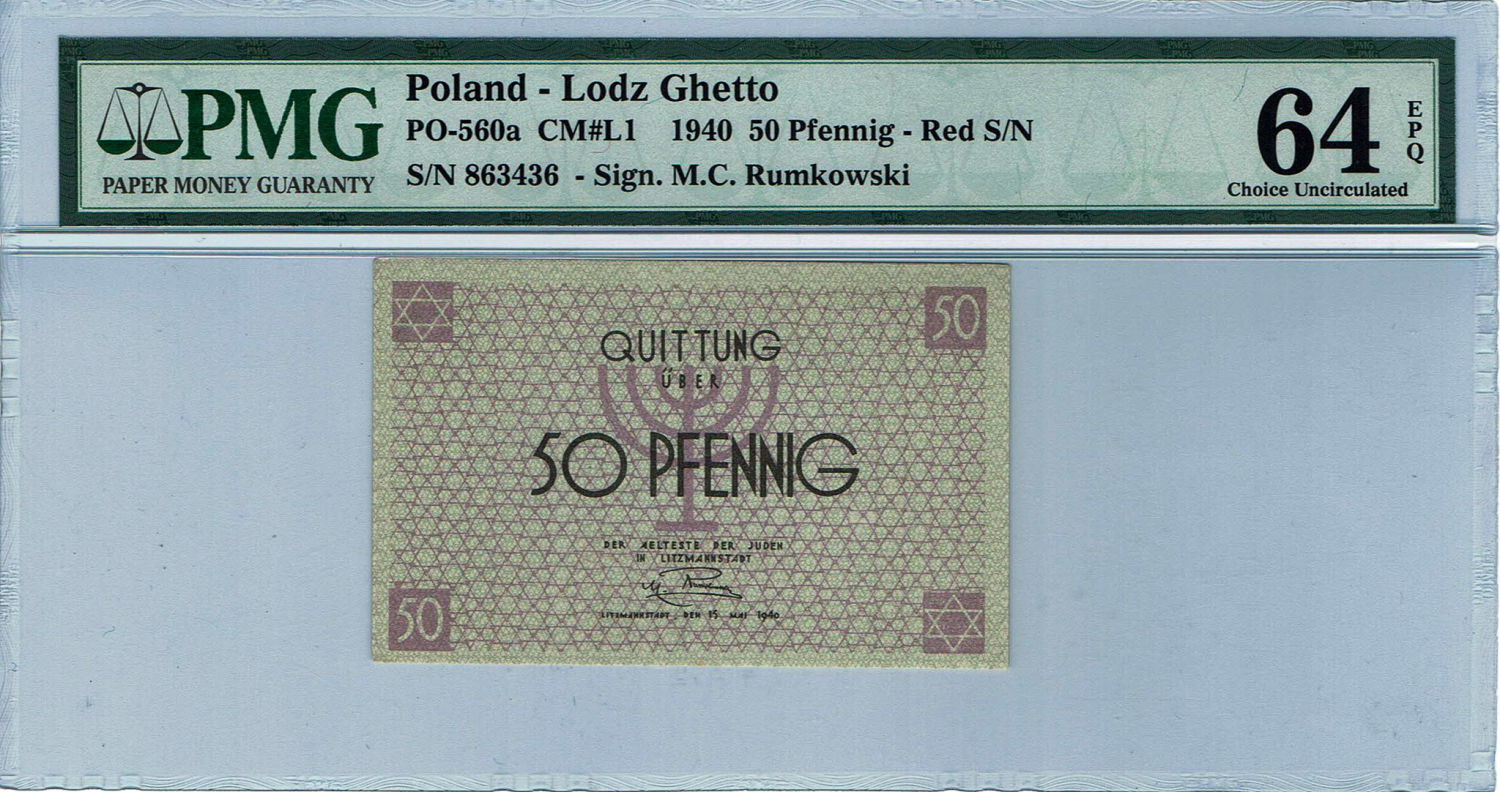 Poland - 50 pfenning - 1940 - ghetto Lodz - PMG 64 EPQ - 1 0