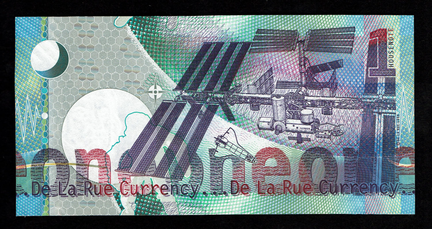 De La Rue Banknote, Commemorative note - Isaac Newton, Space
One side adorned by an ... - 1 1