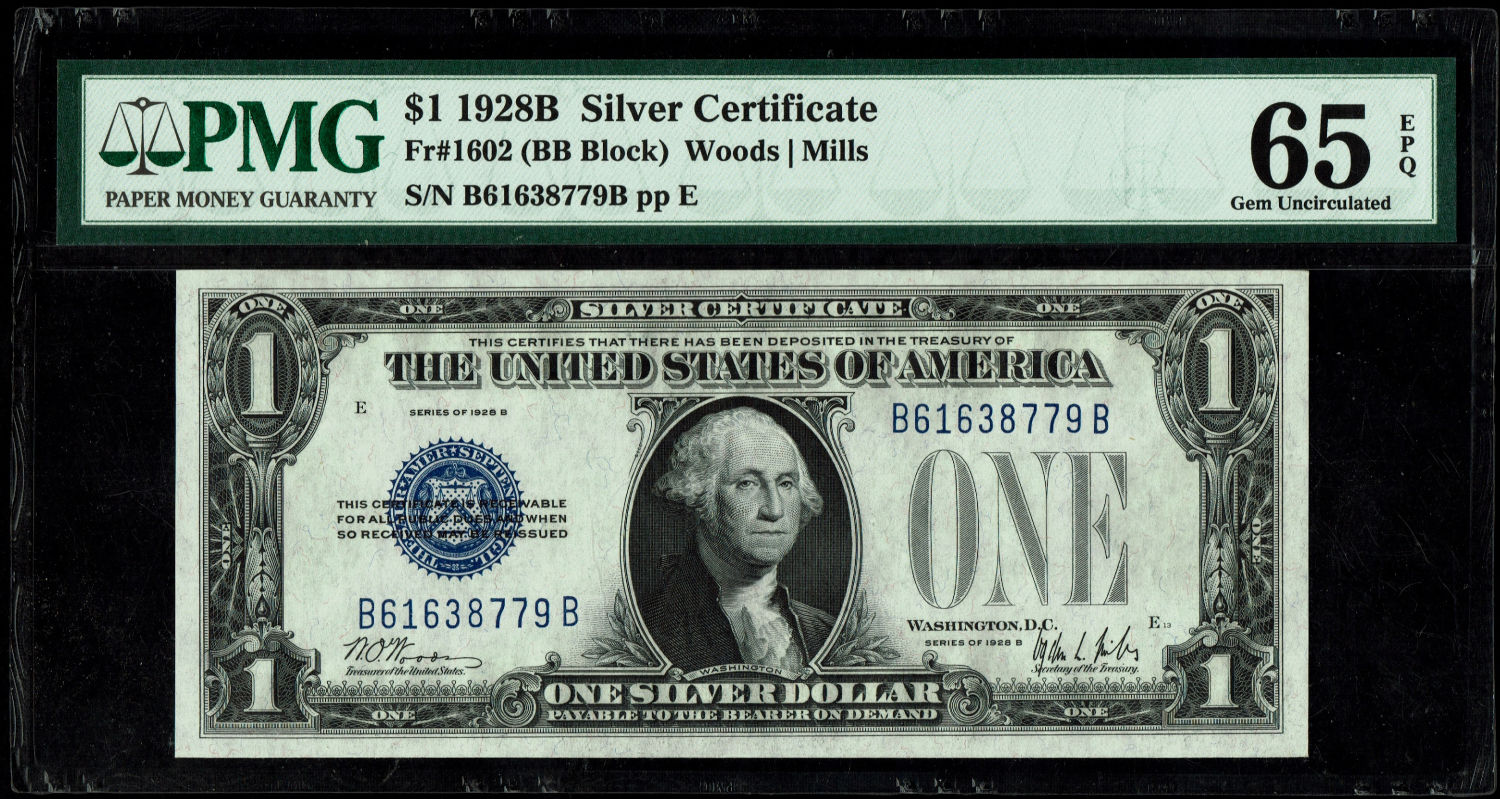 USA - 1 Dollar 1928 B Banknote - PMG 65 EPQ - 1 0