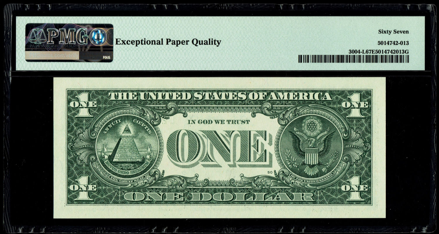 USA - 1 Dollar 2017 Banknote - Repeater Serial Number - "2105", "2105" - PMG 67 EPQ - 1 1