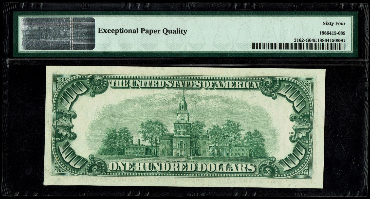 USA - 100 Dollars 1950 E Banknote - Federal Reserve Note Chicago - PMG 64 EPQ - 1 1