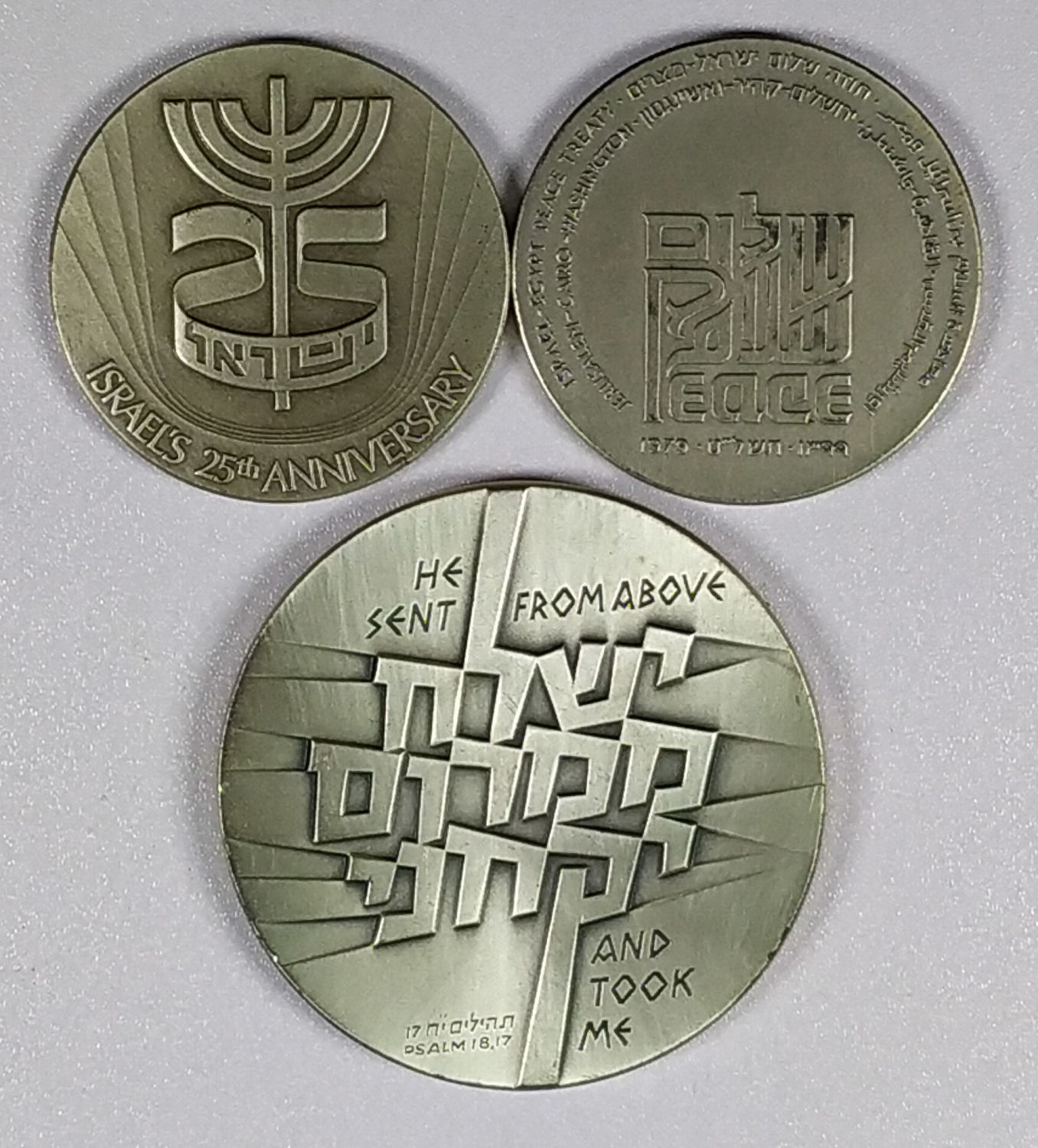 Israel - Lot of 3 silver medals of Israel coins and medals company - 1 1