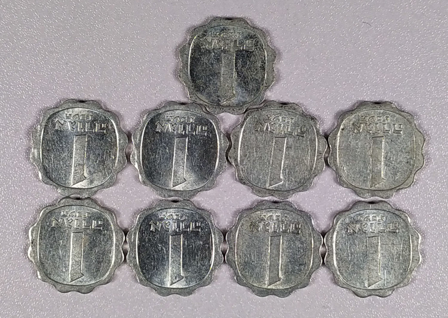 Israel - Lot of 9 Agora 1963 inverted coins - Different conditions